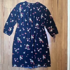 J.Jill black floral long sleeve dress SIZE XS
